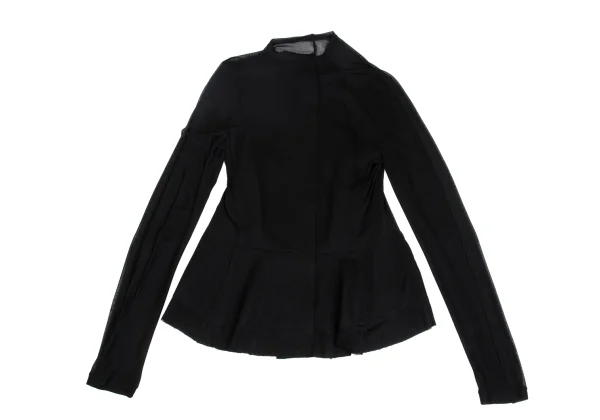 Yohji Yamamoto FEMME Silk Zip Up Mesh Jacket K-162005_002