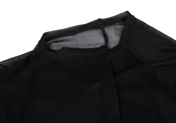 Yohji Yamamoto FEMME Silk Zip Up Mesh Jacket K-162005_004