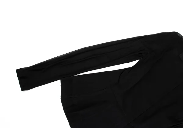 Yohji Yamamoto FEMME Silk Zip Up Mesh Jacket K-162005_006