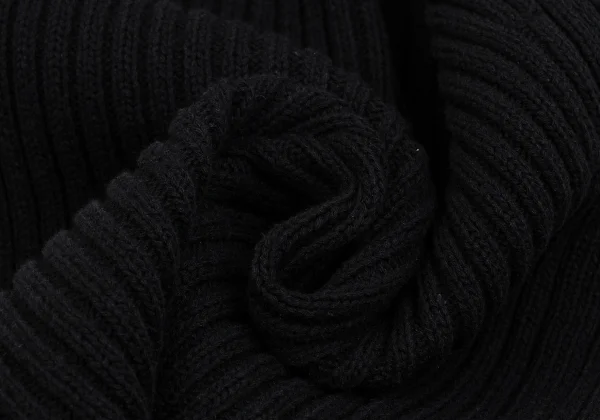 Yohji Yamamoto FEMME Cotton Rayon High Neck Sleeveless Rib Knit Sweater K-162007_013