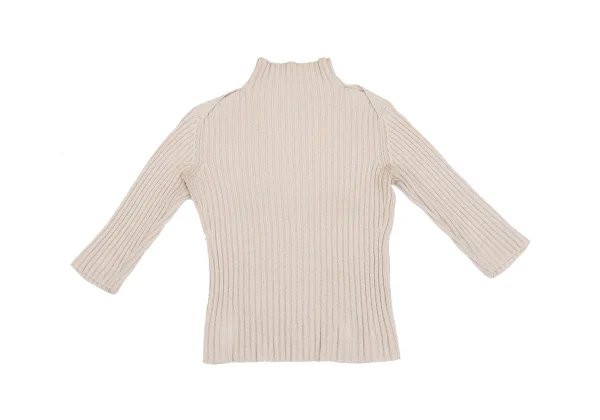 Yohji Yamamoto FEMME High Neck Ribbed Knit Sweater K-162008_002