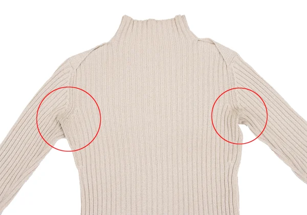 Yohji Yamamoto FEMME High Neck Ribbed Knit Sweater K-162008_003