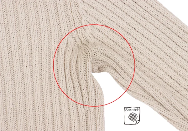 Yohji Yamamoto FEMME High Neck Ribbed Knit Sweater K-162008_005