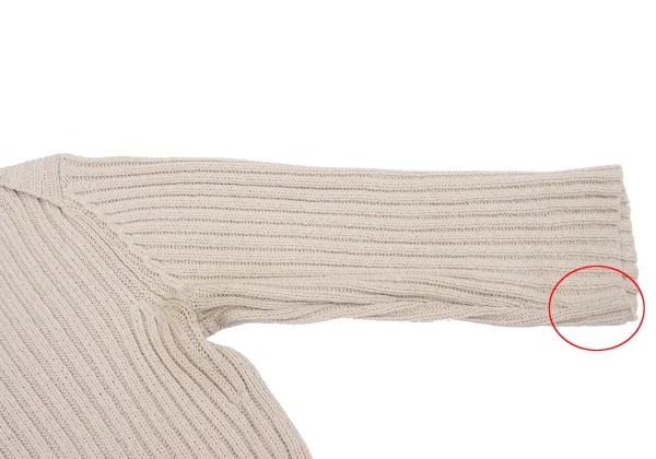 Yohji Yamamoto FEMME High Neck Ribbed Knit Sweater K-162008_009
