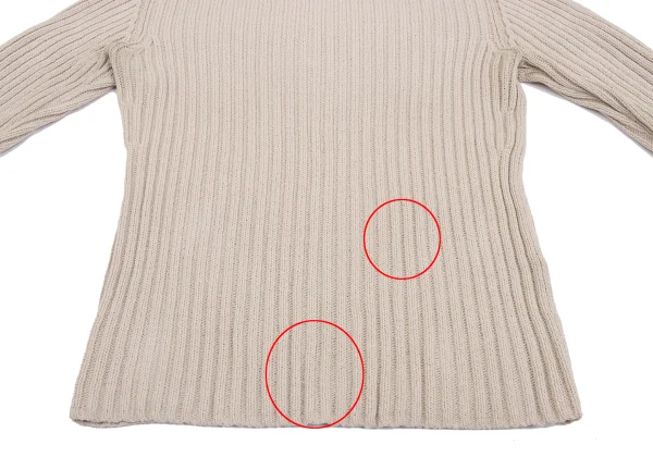 Yohji Yamamoto FEMME High Neck Ribbed Knit Sweater K-162008_013