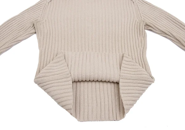 Yohji Yamamoto FEMME High Neck Ribbed Knit Sweater K-162008_016