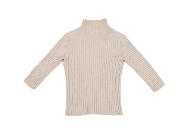 Yohji Yamamoto FEMME High Neck Ribbed Knit Sweater K-162008_017