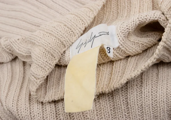 Yohji Yamamoto FEMME High Neck Ribbed Knit Sweater K-162008_019