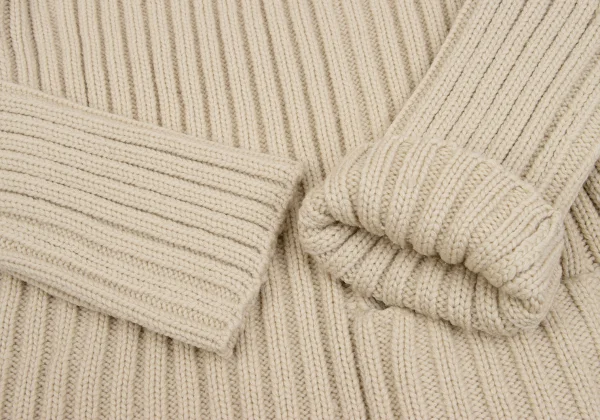Yohji Yamamoto FEMME Wool Hooded Rib Knit Sweater K-162009_007