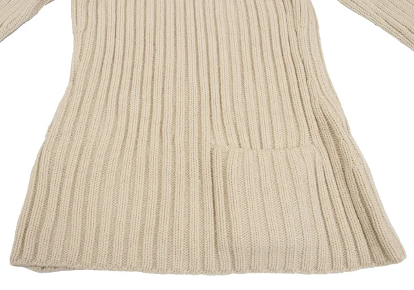 Yohji Yamamoto FEMME Wool Hooded Rib Knit Sweater K-162009_008