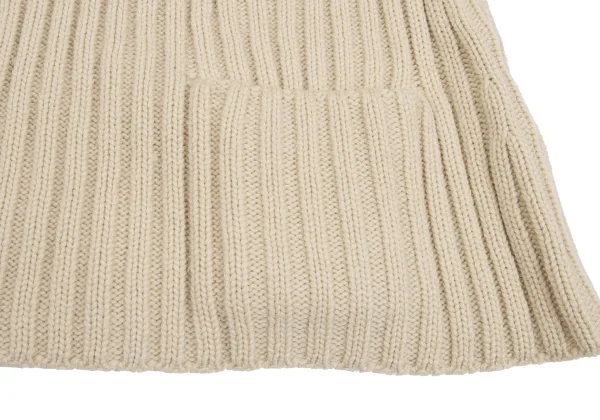 Yohji Yamamoto FEMME Wool Hooded Rib Knit Sweater K-162009_009