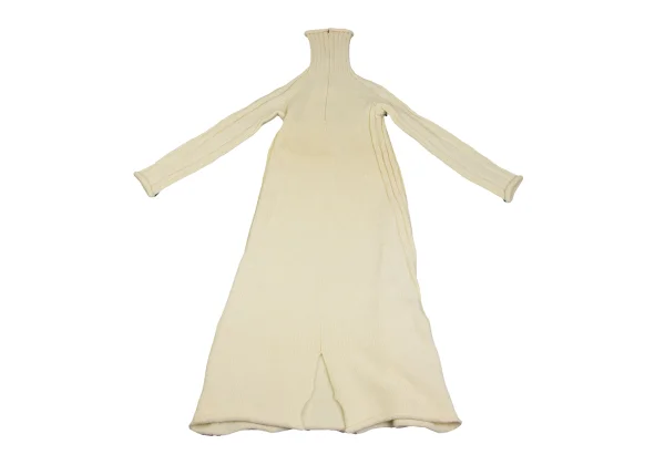 Yohji Yamamoto FEMME Wool Half Zip Sailor Collar Knit Dress K-162010_002