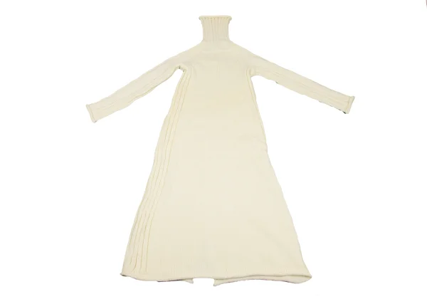 Yohji Yamamoto FEMME Wool Half Zip Sailor Collar Knit Dress K-162010_010