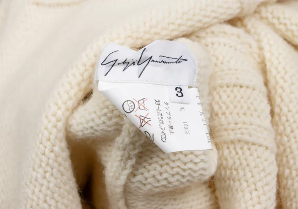 Yohji Yamamoto FEMME Wool Half Zip Sailor Collar Knit Dress K-162010_014