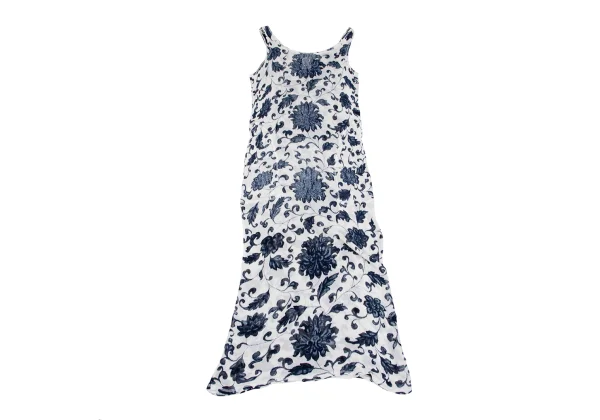 Yohji Yamamoto FEMME Floral Printed Mesh Sleeveless Dress K-162013_002