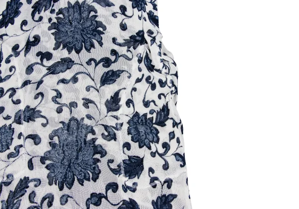 Yohji Yamamoto FEMME Floral Printed Mesh Sleeveless Dress K-162013_009