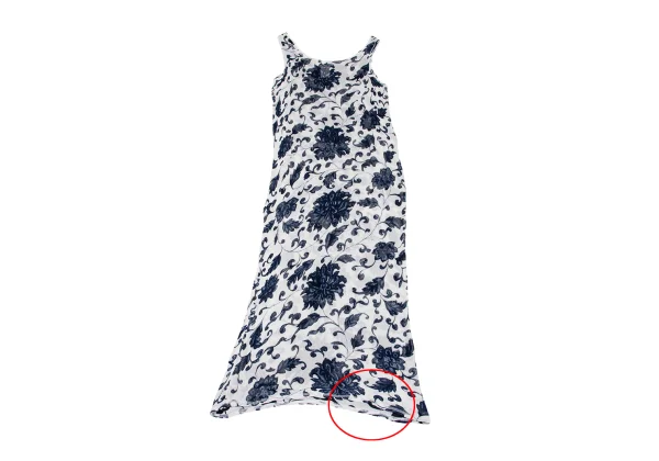 Yohji Yamamoto FEMME Floral Printed Mesh Sleeveless Dress K-162013_011
