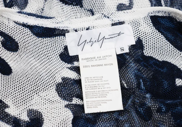 Yohji Yamamoto FEMME Floral Printed Mesh Sleeveless Dress K-162013_016