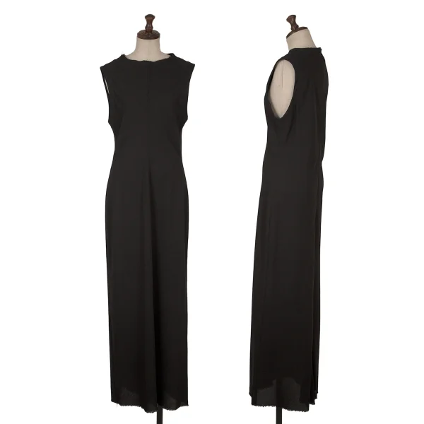 Yohji Yamamoto FEMME Wool Cutting Sleeveless Dress Black 2 K-162014_001