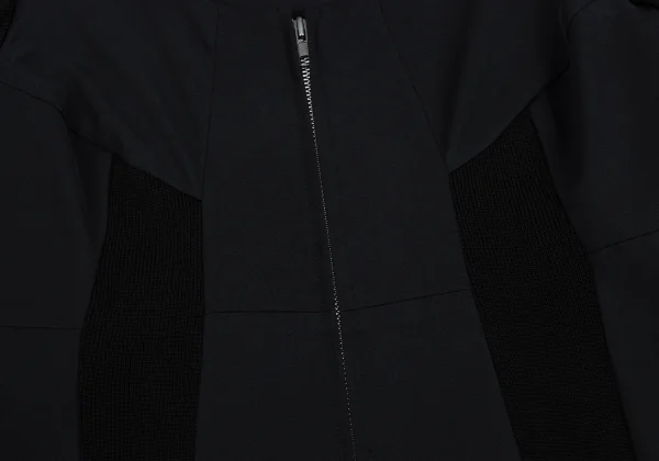 Yohji Yamamoto FEMME Wool Gaba Rib Knit Switching Zip Dress K-162016_008