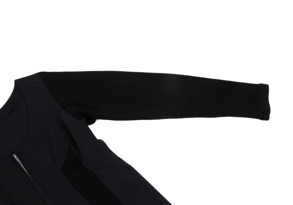 Yohji Yamamoto FEMME Wool Gaba Rib Knit Switching Zip Dress K-162016_009