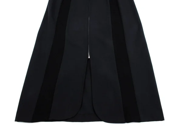 Yohji Yamamoto FEMME Wool Gaba Rib Knit Switching Zip Dress K-162016_011