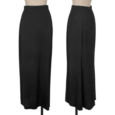 Yohji Yamamoto FEMME Wool Gaba Curve Switching Skirt