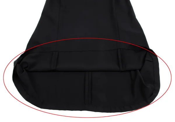 Yohji Yamamoto FEMME Wool Gaba Curve Switching Skirt K-162018_005