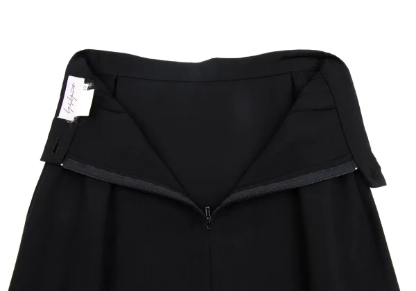 Yohji Yamamoto FEMME Wool Gaba Curve Switching Skirt K-162018_011