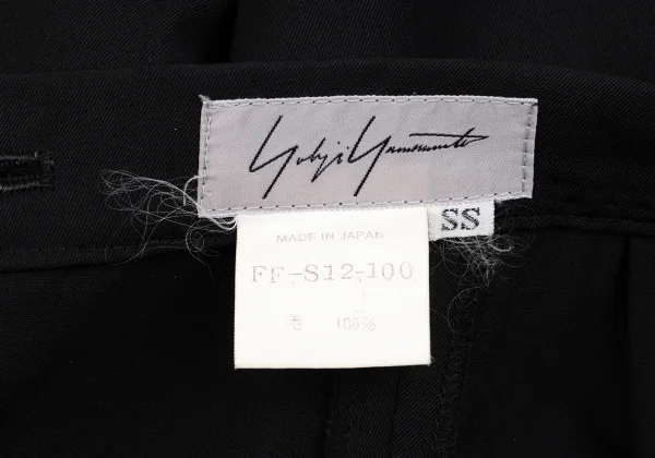 Yohji Yamamoto FEMME Wool Gaba Curve Switching Skirt K-162018_013