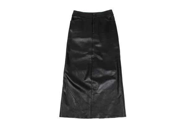 Yohji Yamamoto FEMME Cow Leather Back Slit Skirt K-162021_002