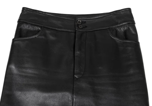 Yohji Yamamoto FEMME Cow Leather Back Slit Skirt K-162021_003