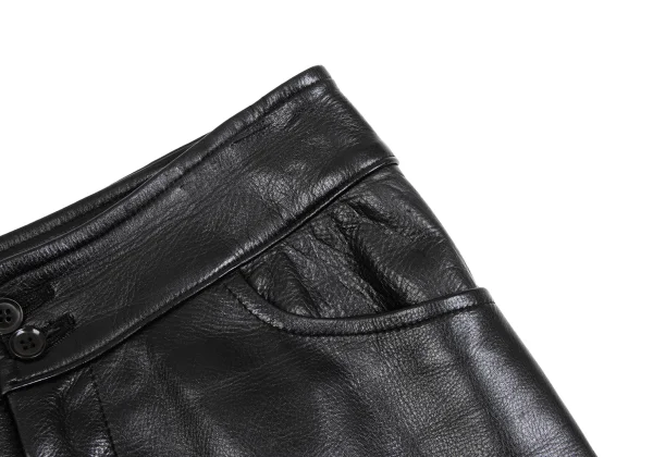 Yohji Yamamoto FEMME Cow Leather Back Slit Skirt K-162021_005