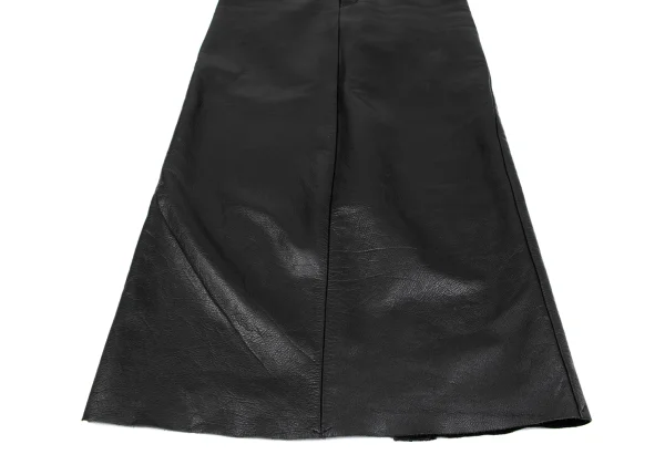 Yohji Yamamoto FEMME Cow Leather Back Slit Skirt K-162021_008