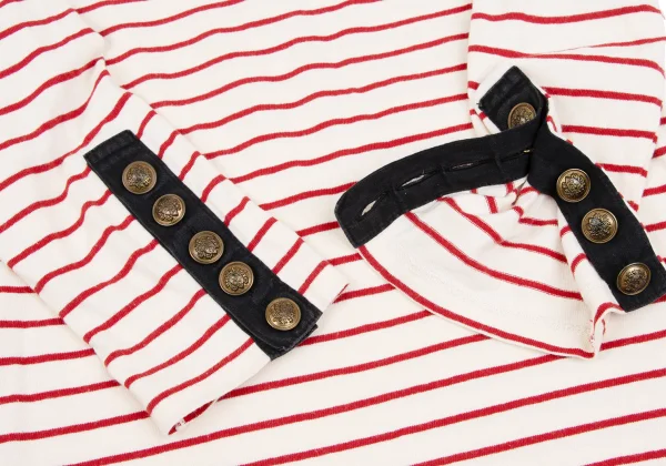 tricot COMME des GARCONS Cotton Striped Boat Neck T Shirt K-162025_005