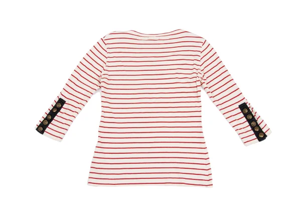 tricot COMME des GARCONS Cotton Striped Boat Neck T Shirt K-162025_008
