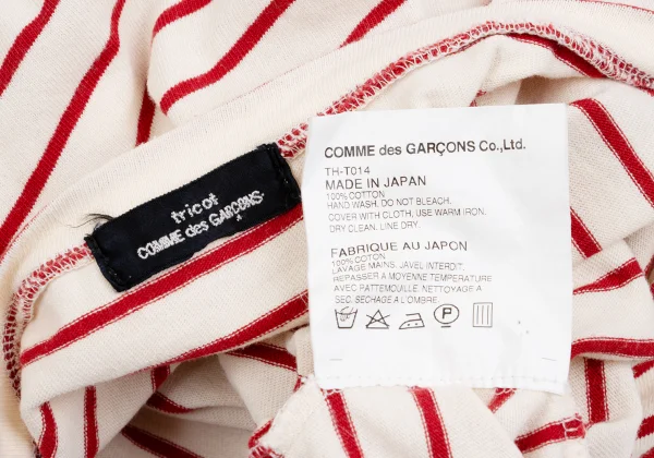 tricot COMME des GARCONS Cotton Striped Boat Neck T Shirt K-162025_010