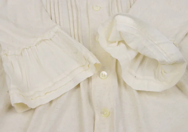 tricot COMME des GARCONS Cotton Linen Switching Pin Tuck Blouse K-162026_006