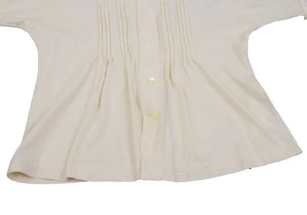 tricot COMME des GARCONS Cotton Linen Switching Pin Tuck Blouse K-162026_007