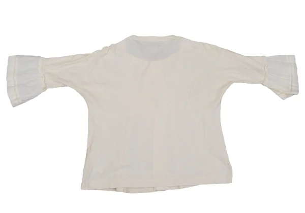 tricot COMME des GARCONS Cotton Linen Switching Pin Tuck Blouse K-162026_010