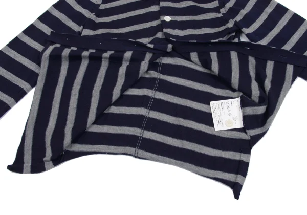 tricot COMME des GARCONS Wool Striped Round Collar Knit Cardigan K-162029_011