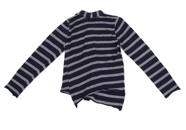 tricot COMME des GARCONS Wool Striped Round Collar Knit Cardigan K-162029_012