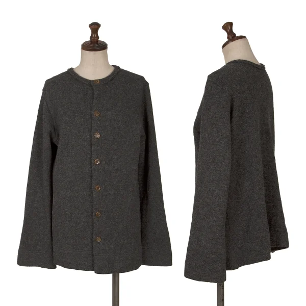 tricot COMME des GARCONS Wool Nylon Flare Sleeve Knit Cardigan Grey M K-162030_001