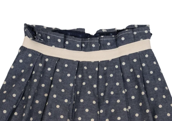 tricot COMME des GARCONS Inside Out Dot Print Pleated Denim Skirt K-162032_003