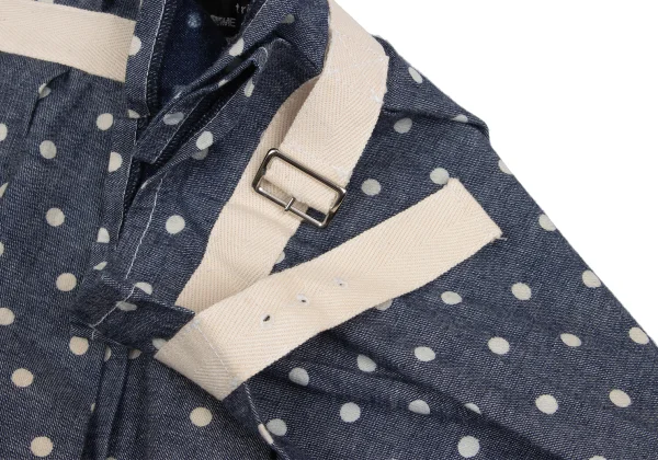 tricot COMME des GARCONS Inside Out Dot Print Pleated Denim Skirt K-162032_004