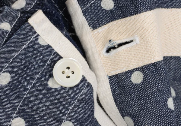 tricot COMME des GARCONS Inside Out Dot Print Pleated Denim Skirt K-162032_005