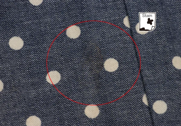tricot COMME des GARCONS Inside Out Dot Print Pleated Denim Skirt K-162032_009