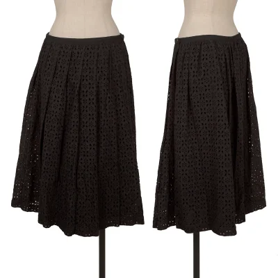 tricot COMME des GARCONS Cotton Cutwork Pleated Wrap Skirt