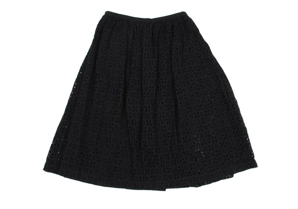 tricot COMME des GARCONS Cotton Cutwork Pleated Wrap Skirt K-162033_009