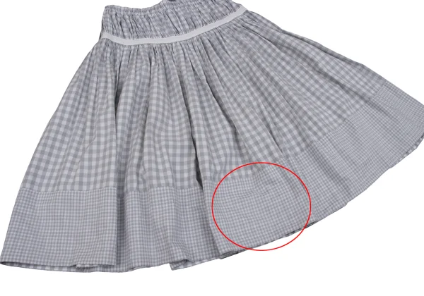 tricot COMME des GARCONS Hem Switching Checked Skirt K-162034_006